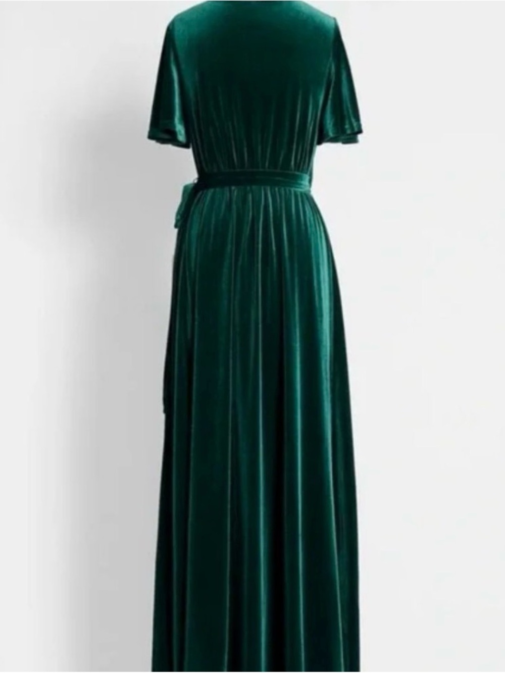 ModCloth Timeless Embrace Elegant Teal Green Velvet Wrap Maxi Dress Plus 3X - Picture 2 of 3
